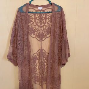 Torrid lace kimono floral cardigan cover up